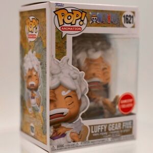 Funko Luffy Gear Five Pop! Vinyl - White Hair, Tan Skin, Purple Shorts